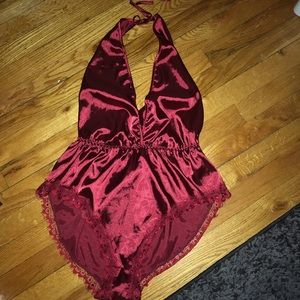 Silk lace lingerie bodysuit